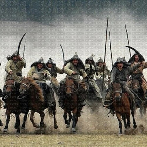 Монгольская конница.Фон - kostenlos png