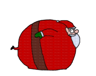 Rolling Santa - GIF animate gratis