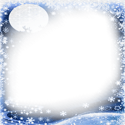 soave frame winter fantasy moon black white - δωρεάν png