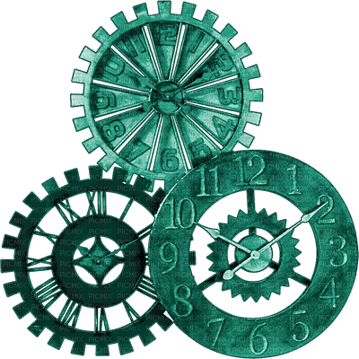 soave deco steampunk teal - 無料png
