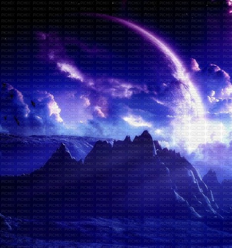 blue fantasy background - Free PNG