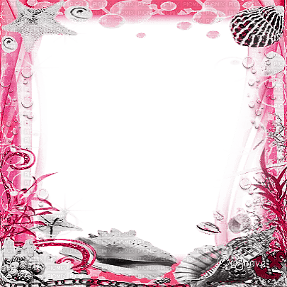soave frame summer underwater black white pink - δωρεάν png