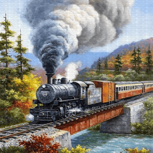 Rena Background Hintergrund Landscape Train - darmowe png