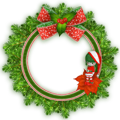Kaz_Creations  Christmas Deco Circle Frame - PNG gratuit