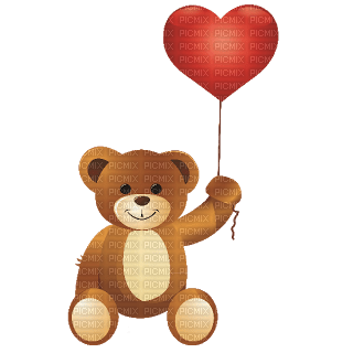Kaz_Creations Cute Valentines Bear Heart Love - png ฟรี