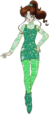Makoto green glitter - Free animated GIF