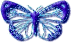 blue butterfly by larvalbug bytes - Ingyenes animált GIF