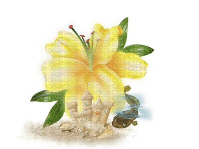 Kaz_Creations Flower Deco Sandcastle - Free PNG