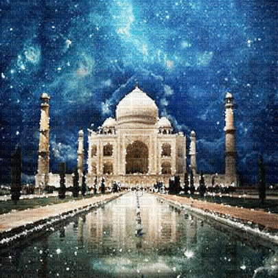 soave background animated taj mahal india - Δωρεάν κινούμενο GIF