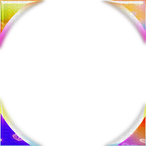 spring rainbow frame - PNG gratuit