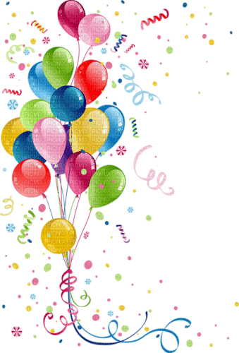 kikkapink deco scrap birthday balloons - gratis png