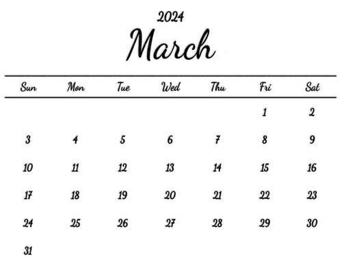 loly33 calendrier  mars - 免费PNG