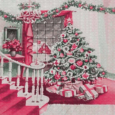 soave background animated room vintage christmas - Ilmainen animoitu GIF
