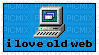 i love old web stamp - безплатен png