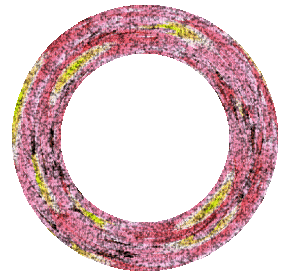 watercolor oval frame glitter - Zdarma animovaný GIF