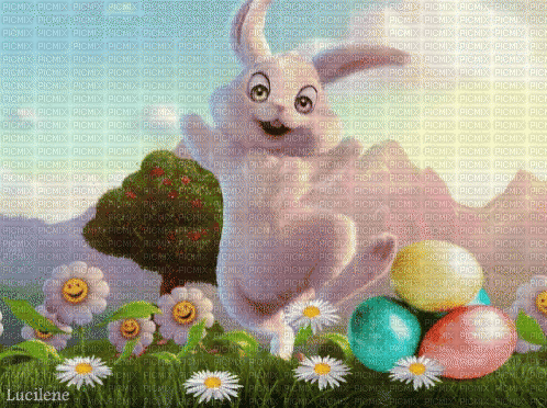 Easter Bunny - Gratis animeret GIF