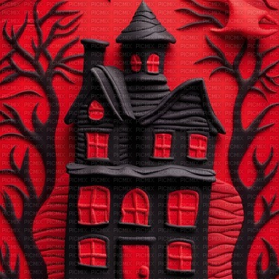 Red Haunted House - ücretsiz png