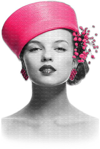 soave woman fashion autumn hat black white  pink - darmowe png