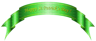 st.patrick day banner with text - gratis png