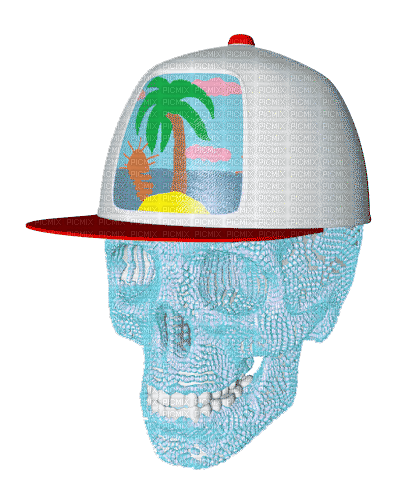 3D Skull - GIF animado grátis