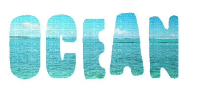 OCEAN TEXT GIF - GIF animé gratuit