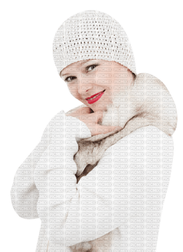 kvinna sitter-vinter---woman--winter - gratis png