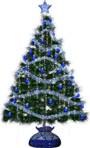 Christmas.Tree.Green.Blue - png gratis