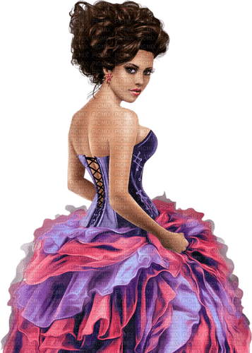 Woman in dress. Ball gown. Leila - zdarma png