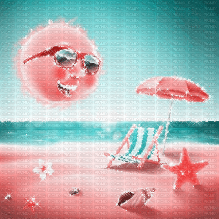 kikkapink summer beach animated background - Besplatni animirani GIF