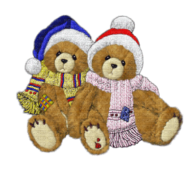 gif couple of teddy bears - Gratis animeret GIF