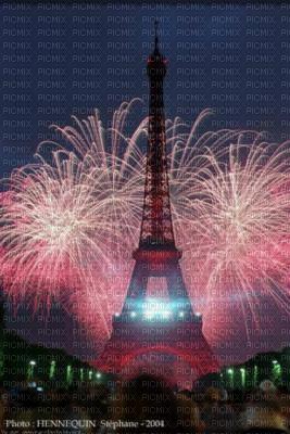 feux d'artifices paris tour eiffel - gratis png