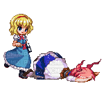 Alice and Komachi Touhou - 無料のアニメーション GIF