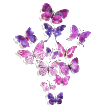 VanessaVallo _crea- purple butterfly glitter - GIF เคลื่อนไหวฟรี