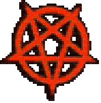 red pentagram - Gratis animerad GIF