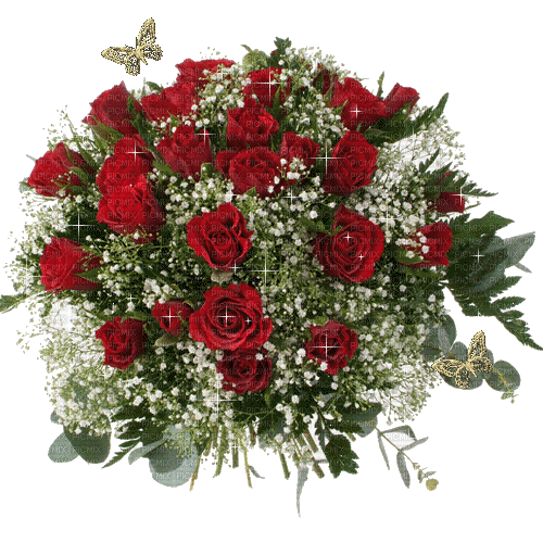 Bouquet de roses - Gratis geanimeerde GIF