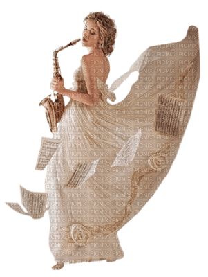 mujer musica by EstrellaCristal - Free PNG