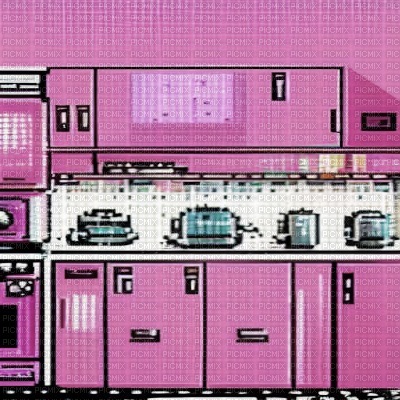 Pink 8-bit Kitchen - фрее пнг