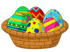 Kaz_Creations Easter Deco Eggs In Basket - δωρεάν png