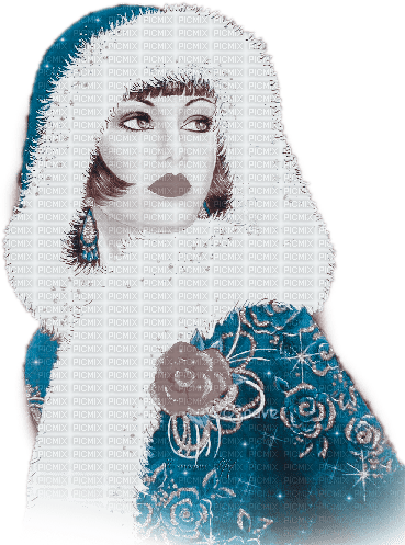 soave woman vintage art deco winter christmas - δωρεάν png