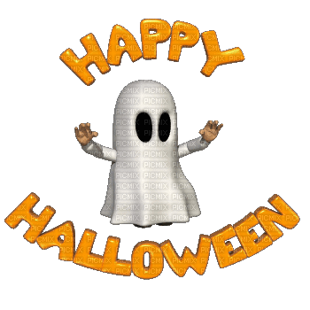 Kaz_Creations Happy Halloween Logo Text Animated - GIF animé gratuit
