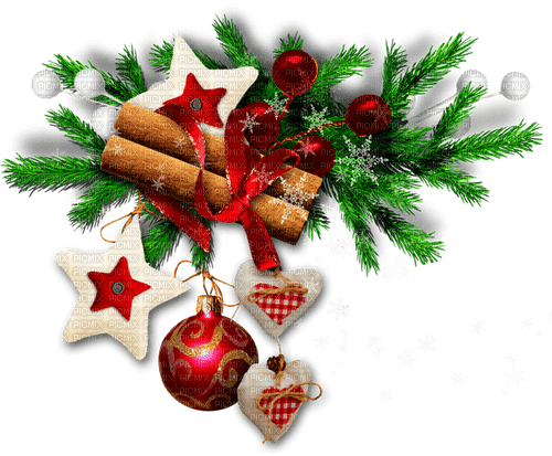 Christmas.Cluster.White.Green.Red - PNG gratuit