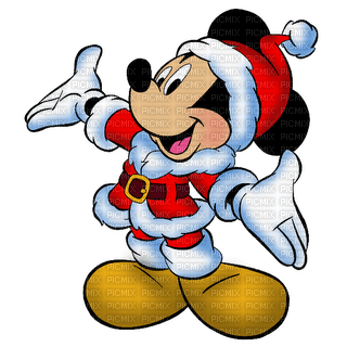 mickey mouse  santa christmas mickey mouse  noel - PNG gratuit