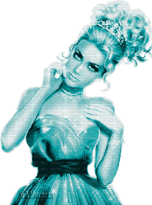 Y.A.M._Woman girl blue - 無料のアニメーション GIF