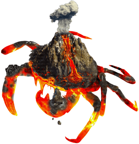 volcano crab fantasy sea animal - фрее пнг