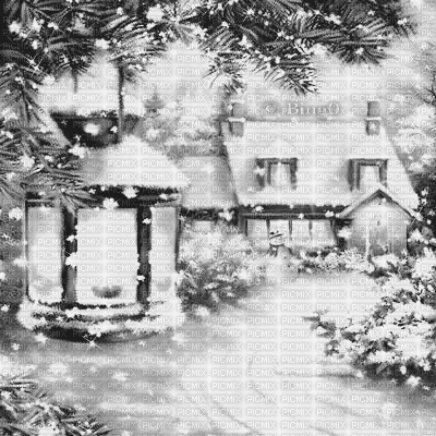 Y.A.M._Winter background black-white - GIF animate gratis