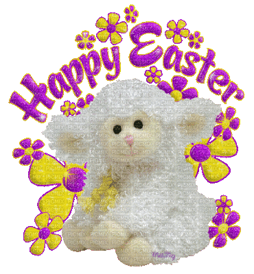 Happy Easter.Text.Victoriabea - GIF animé gratuit