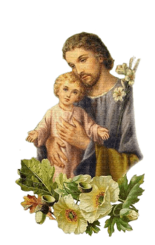 Hl. Josef mit Jesuskind - PNG gratuit