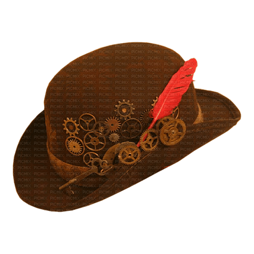 kikkapink deco scrap steampunk hat - ücretsiz png