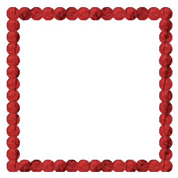 Red PEarls Frame - PNG gratuit