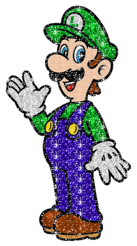 Glitter Luigi - GIF animado grátis